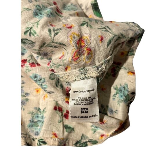 Time and Tru Women's Floral Flare Sleeve Top - Picture 6 of 6